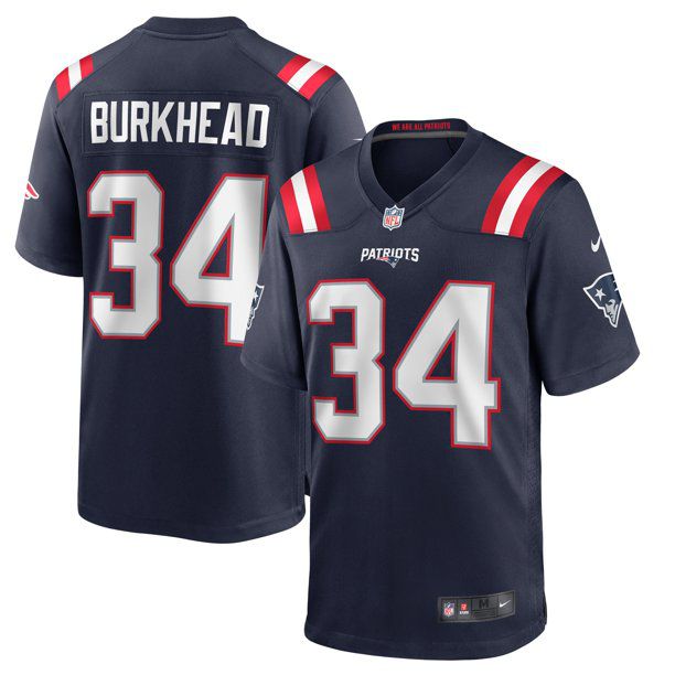 Men New England Patriots #34 Rex Burkhead Nike Navy Game NFL Jersey->new england patriots->NFL Jersey